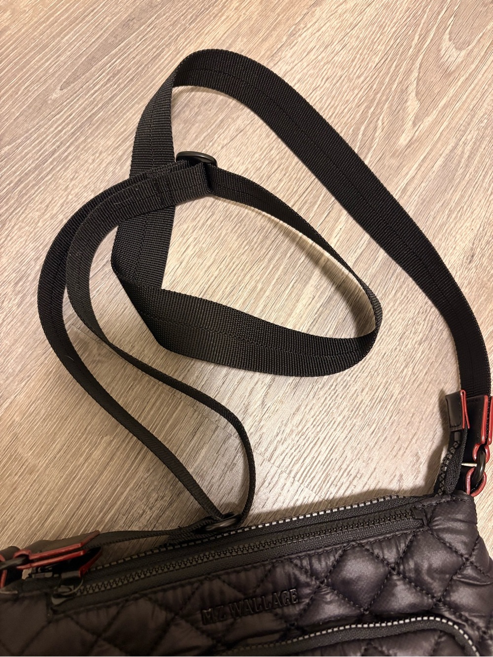 MZ Wallace Quilted Crossbody with Black Exterior and Tan Trim - NEVER USED - Picture 11 of 13